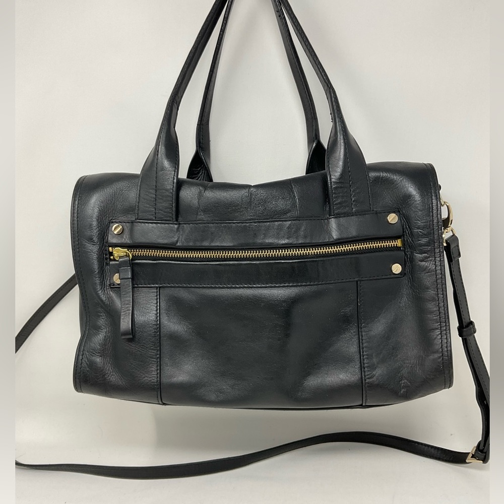 Halogen black leather handbag Crossbody Bag